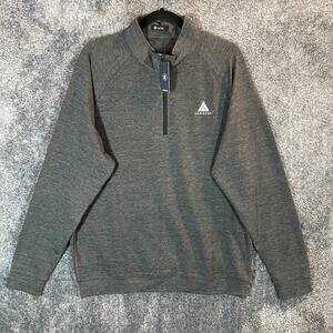 Turtleson 1/4 Zip Pullover Mens Large Gray Golf Casual Comfort Performance New